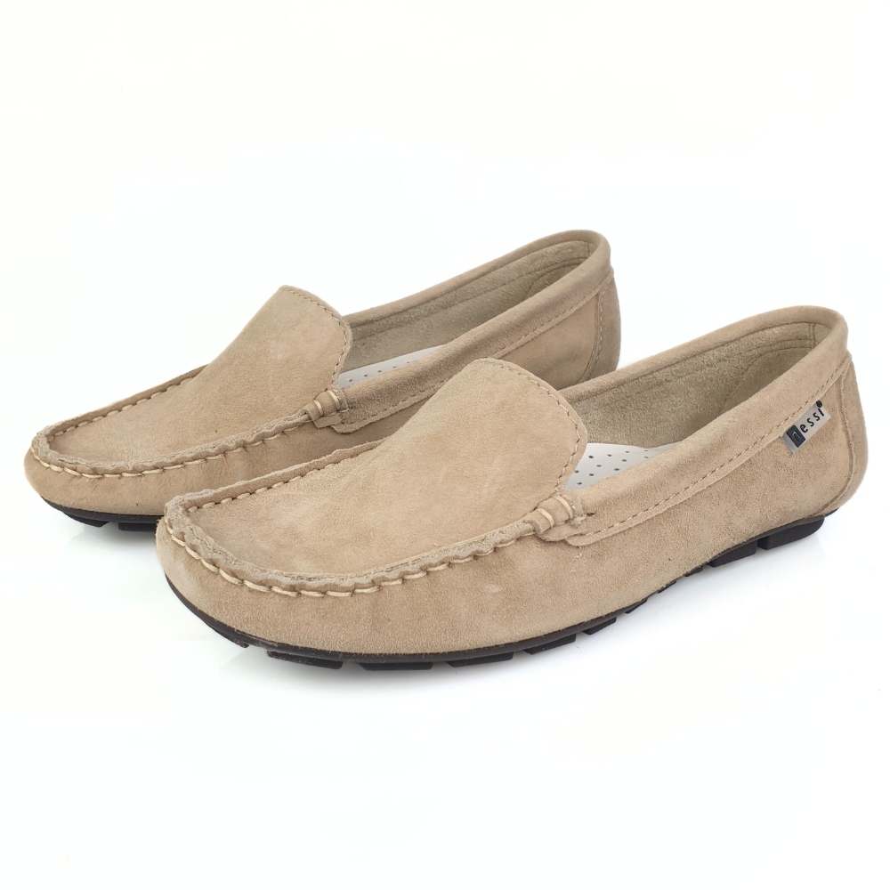 Nessi 17130 mokasyny beż jasny welur 38 Kolor beżowy