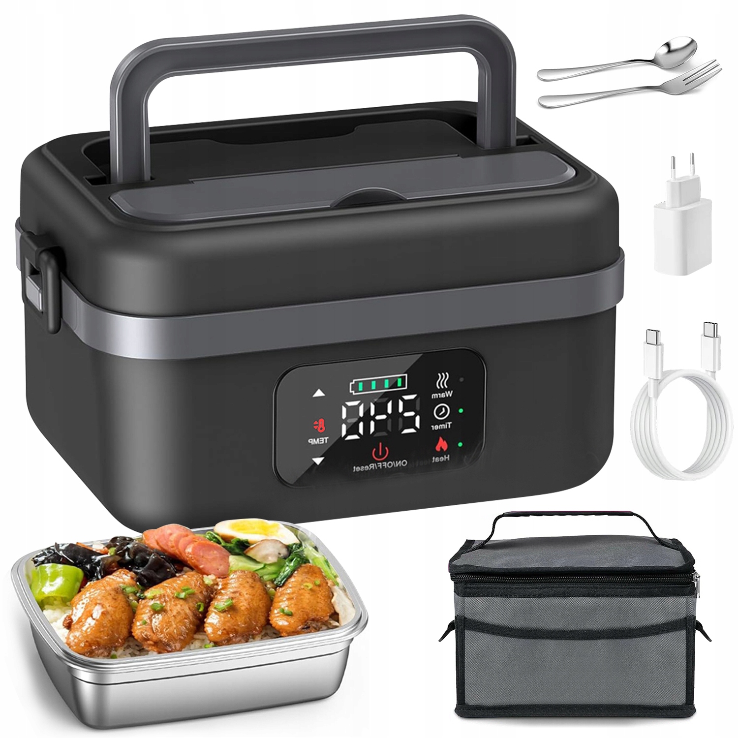 Elektrický Obědový Box Nádoba Ohřívač 1 L 60 W Inteligentní Topení