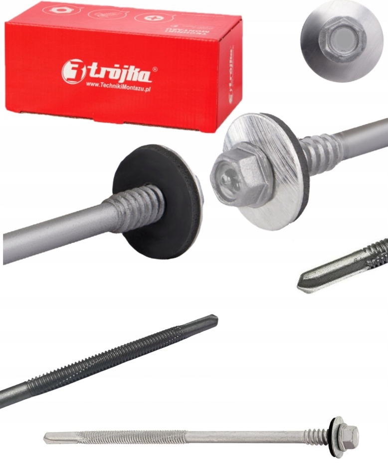 WKRĘTY SAMOWIERCĄCE do 12mm DO PŁYT WARSTWOWYCH OCYNK EPDM 230mm | 50 SZTUK