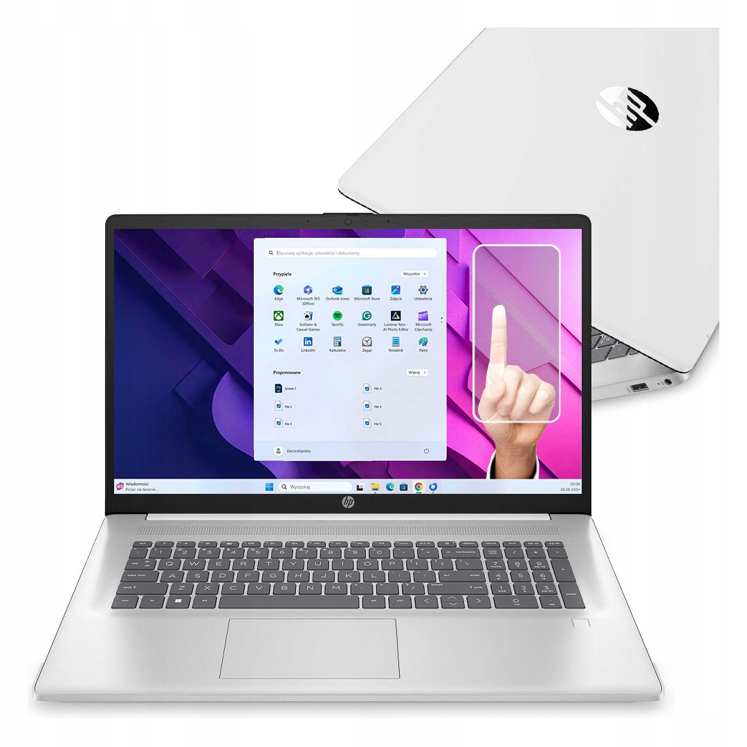 Kancelársky Počítač Hp 17 Intel N100 16GB DDR4 Ssd Hd+ Ips Touch Blk W11 17,3"