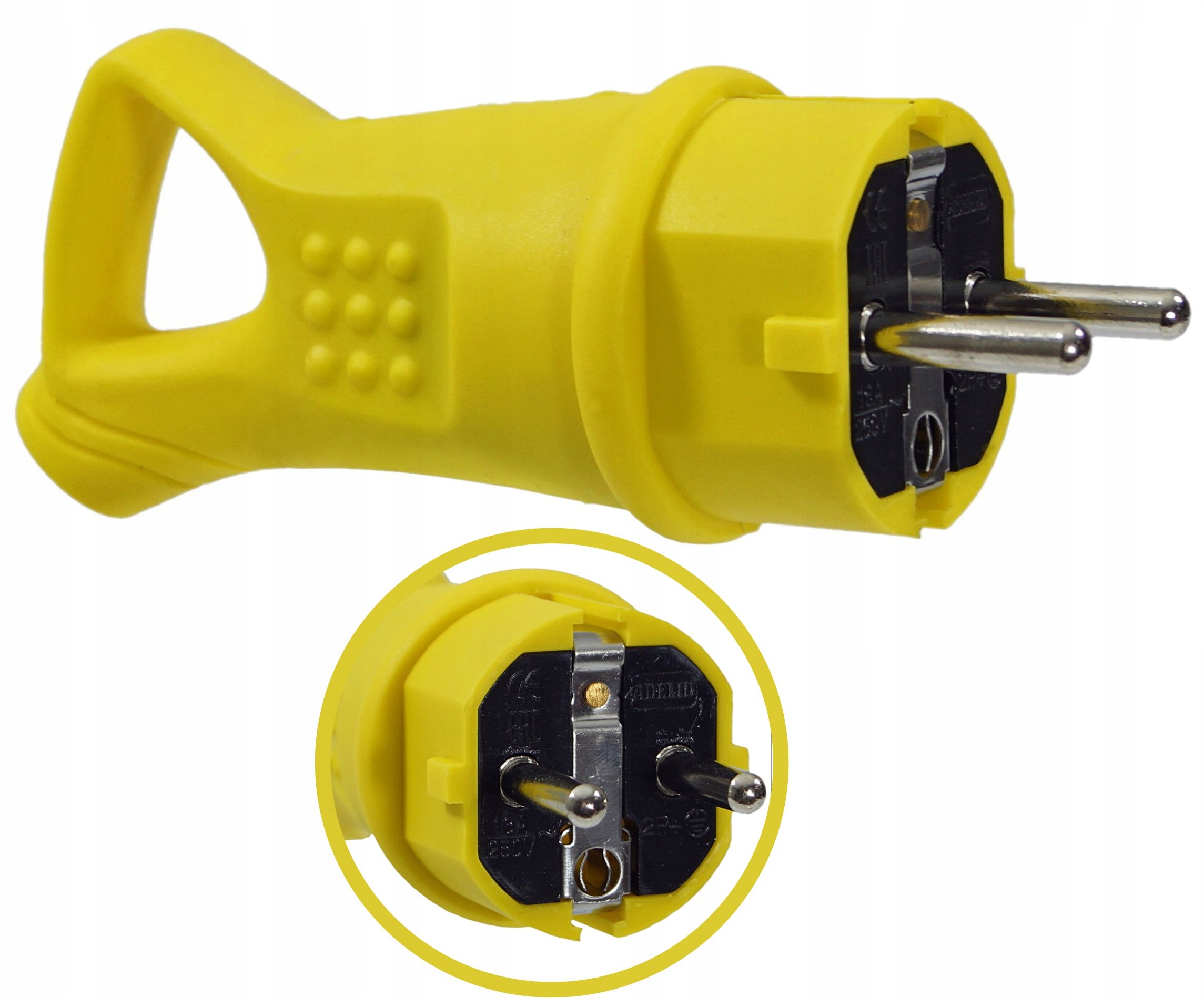 

Wtyczka Gumowa 16A 230V IP44 Z Uchwytem Na Kabel