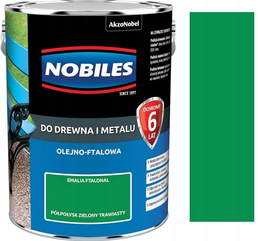Nobiles Ftalonal Zielony Trawiasty Półpołysk 5L