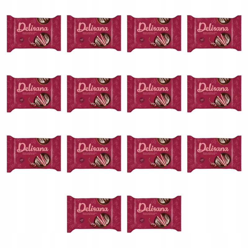 Delisana Piškoty s třešňovým želé v polevě 300 g X14