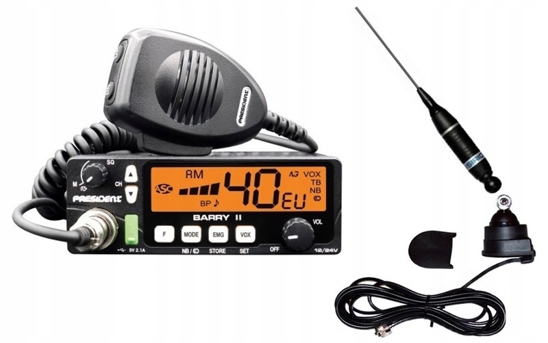 RADIO CB PRESIDENT BARRY ANTENA SIRIO OMEGA SF40