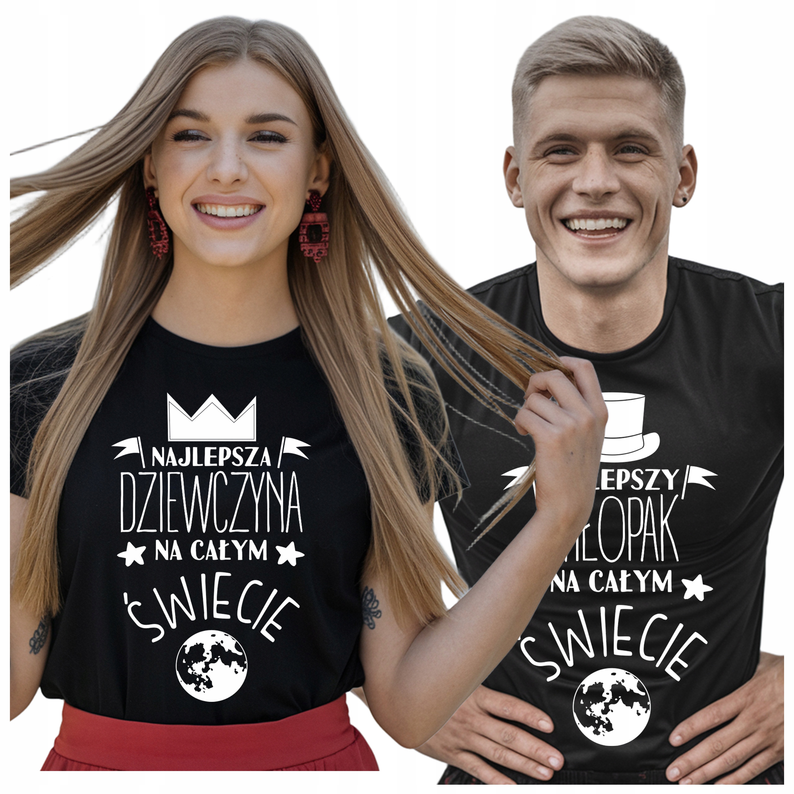 Trička jako dárek pro zamilované páry k Valentýnu, 2 balení, nejlepší společně