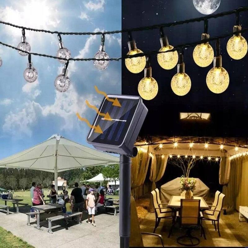 

Girlanda Świetlna Solarna Lampki 40LED Na Balkon