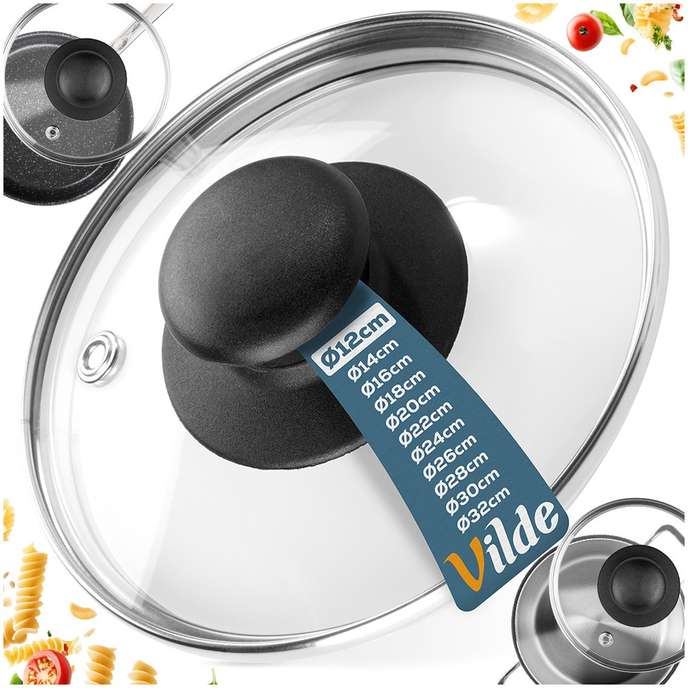 Pokrywka UNIWERSALNA kuchenna z otworem do garnka garnków patelni 12 cm Kolor bezbarwny