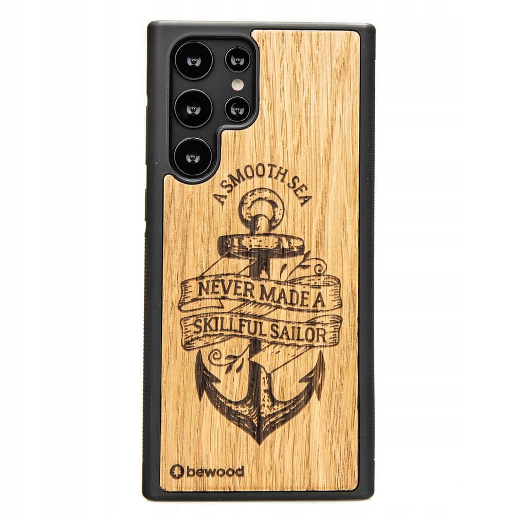 Dřevěné Pouzdro pro Samsung Galaxy S22 Ultra Kotva Dub