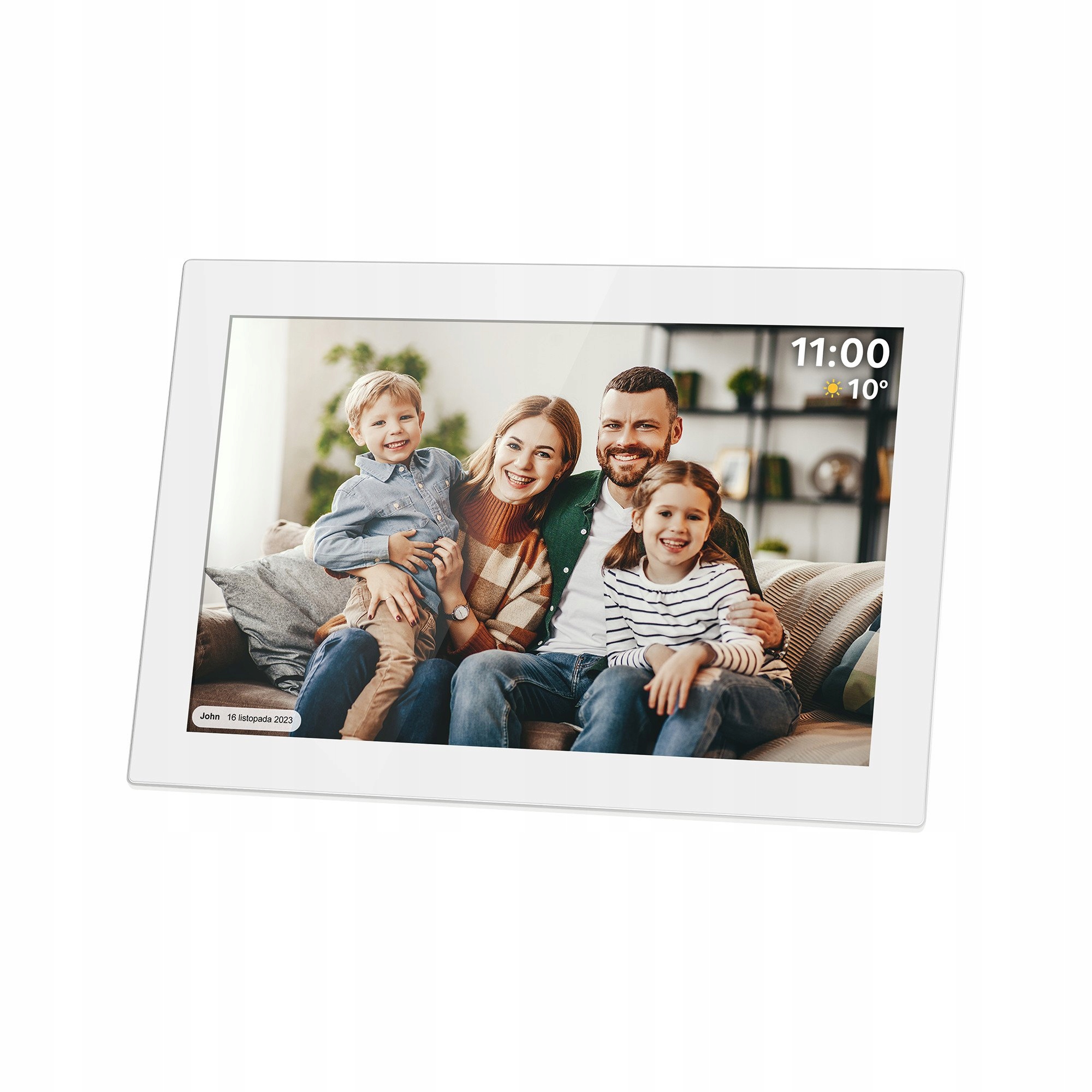 Kruger&Matz KM1100W Digitální fotorámeček Frameo WiFi, 10,1 palců, bílý