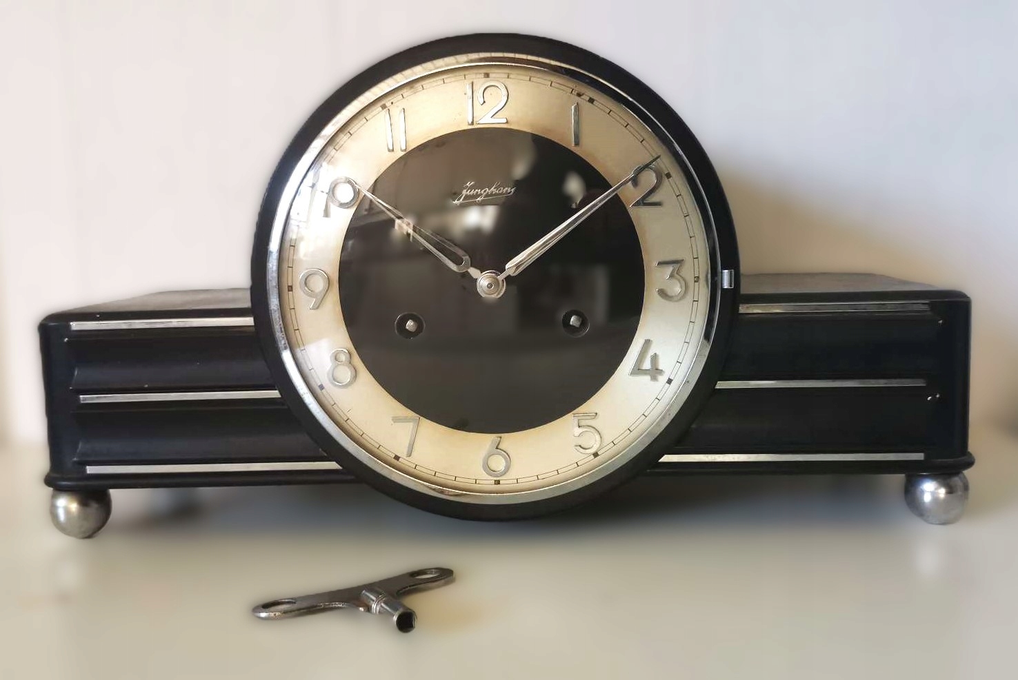 JUNGHANS - ART DECO - STARY KOMINKOWY ZEGAR, NAPOLEON