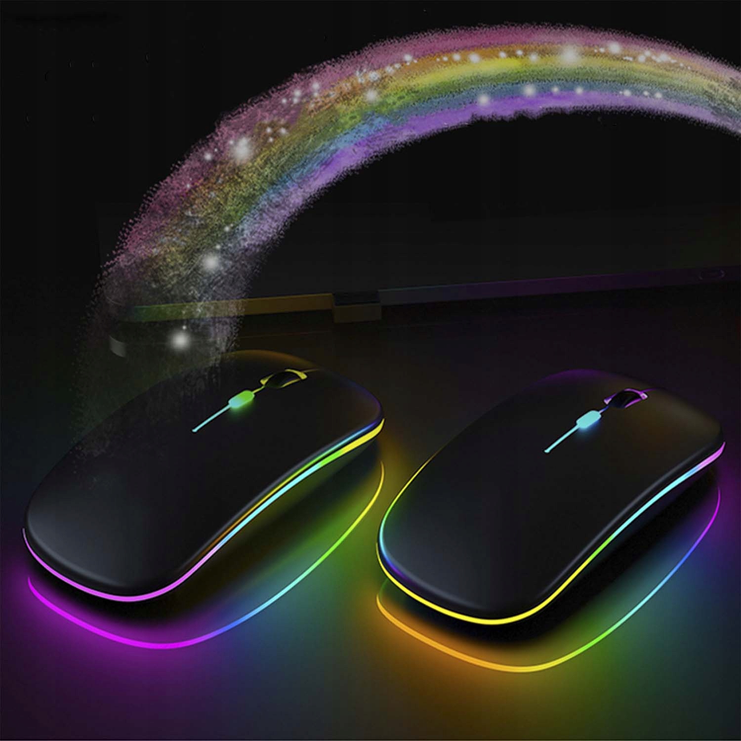 Cicha Myszka BEZPRZEWODOWA Mysz Komputerowa GAMINGOWA do Komputera Laptopa Sensor optyczny