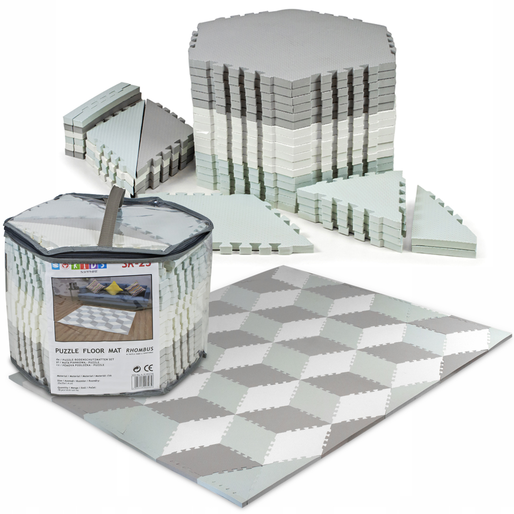 

Mata Edukacyjna Piankowa Puzzle dla Dzieci Romby