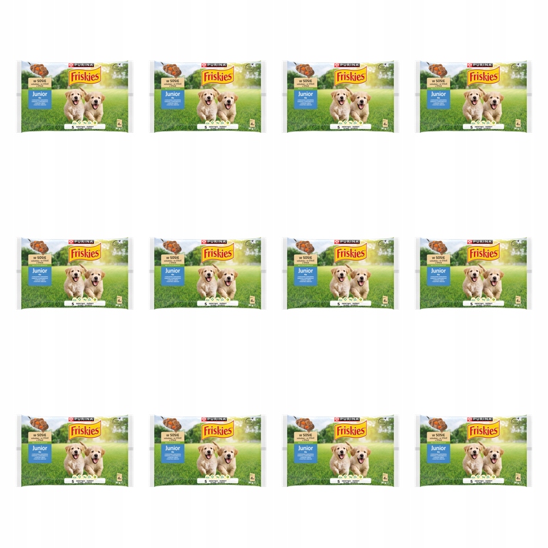 Friskies Junior s kuřecím masem a mrkví 4x85 g X12