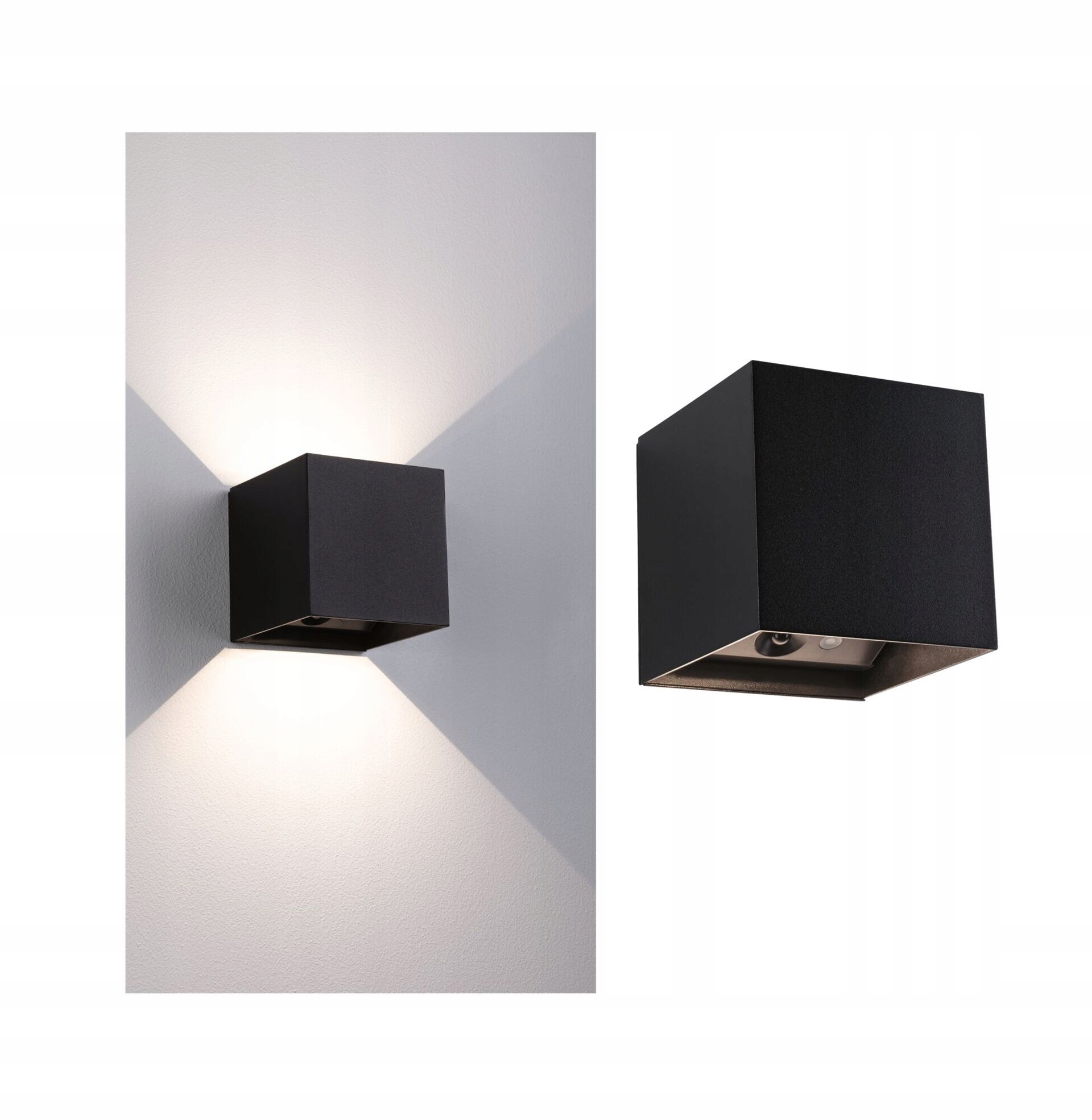 Paulmann Led nabíjecí nástěnné svítidlo Nyara IP44 3000K 100x100mm 2x1W čer
