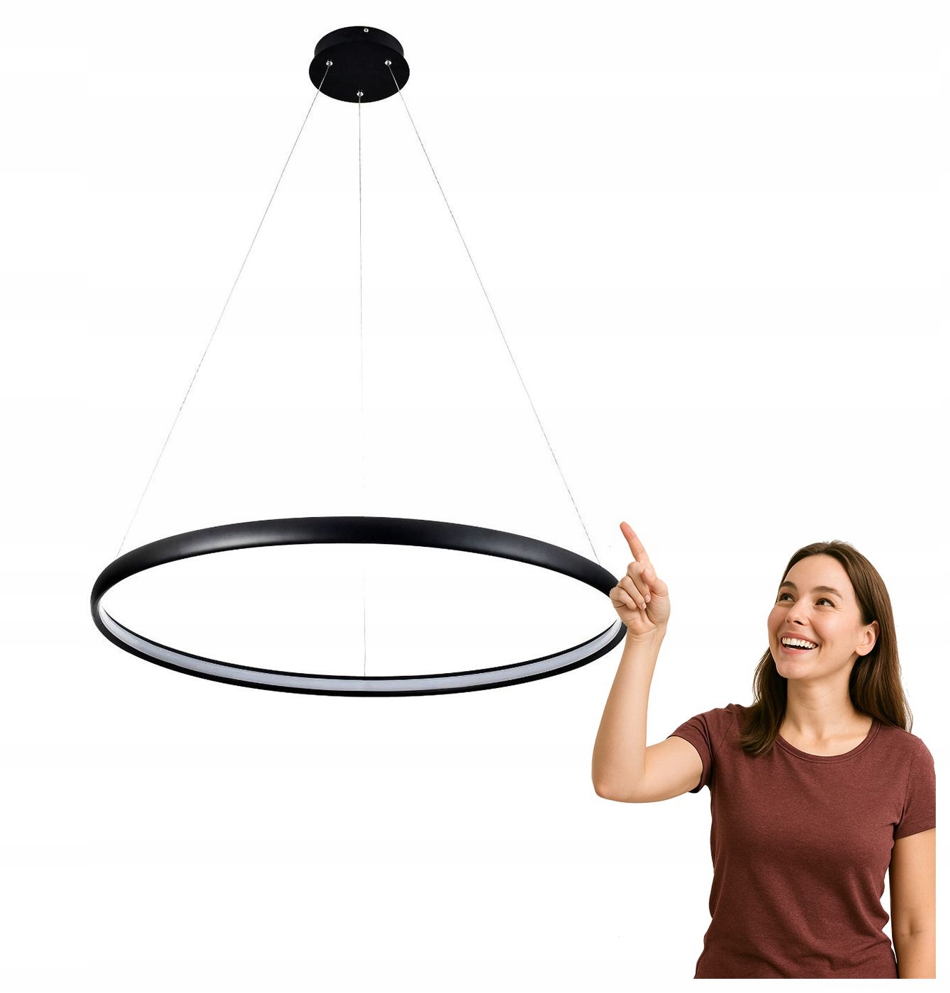 Závesná Led lampa 26W Carlo PL21503-800-BK Zuma Line