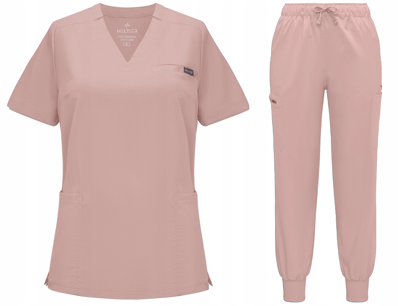 Komplet Medyczny Damski Scrub Uniform, Model Remedy, Kolor Pink Rozmiar XXL