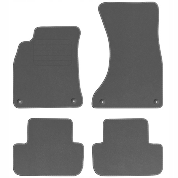 Audi A4 B8 2007-2015 velurové koberce Comfort Šedé