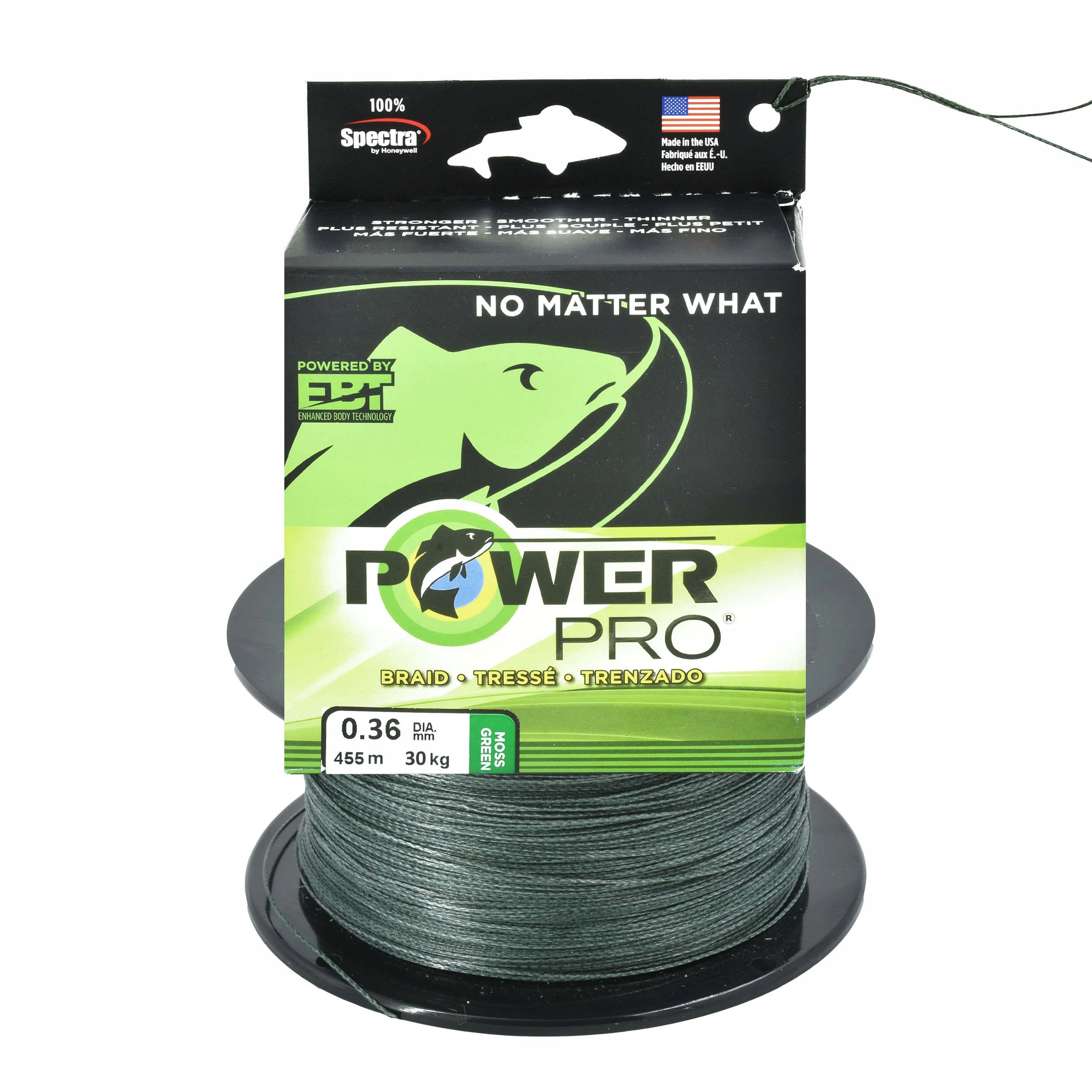 Plecionka Power Pro Moss Green 0,36mm 455m zielona 30kg 1szt.