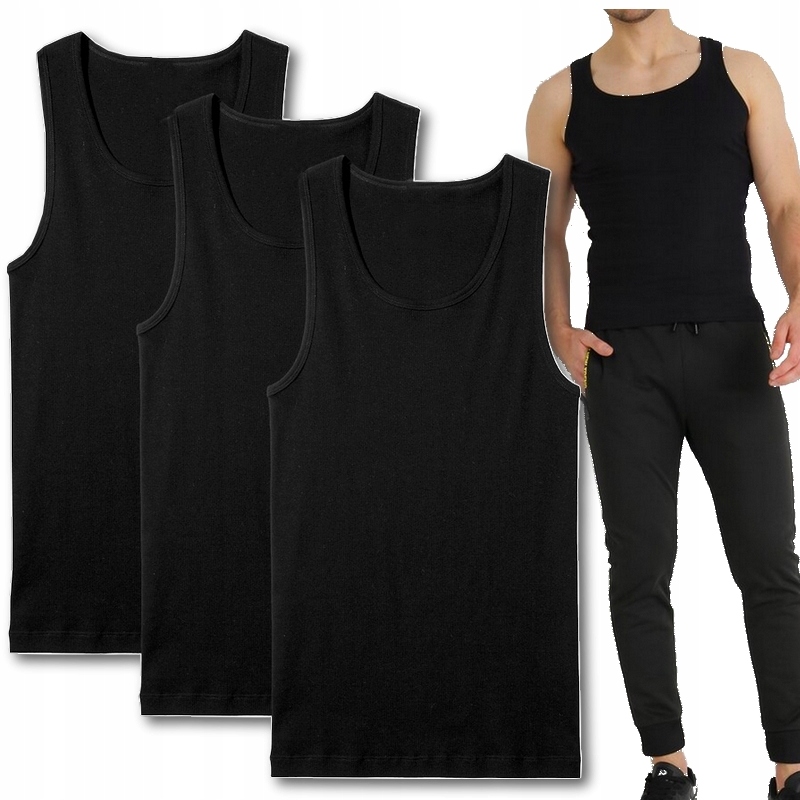 3 x PODKOSZULEK MĘSKI 100% BAWEŁNA JAKOŚĆ cz - XXL