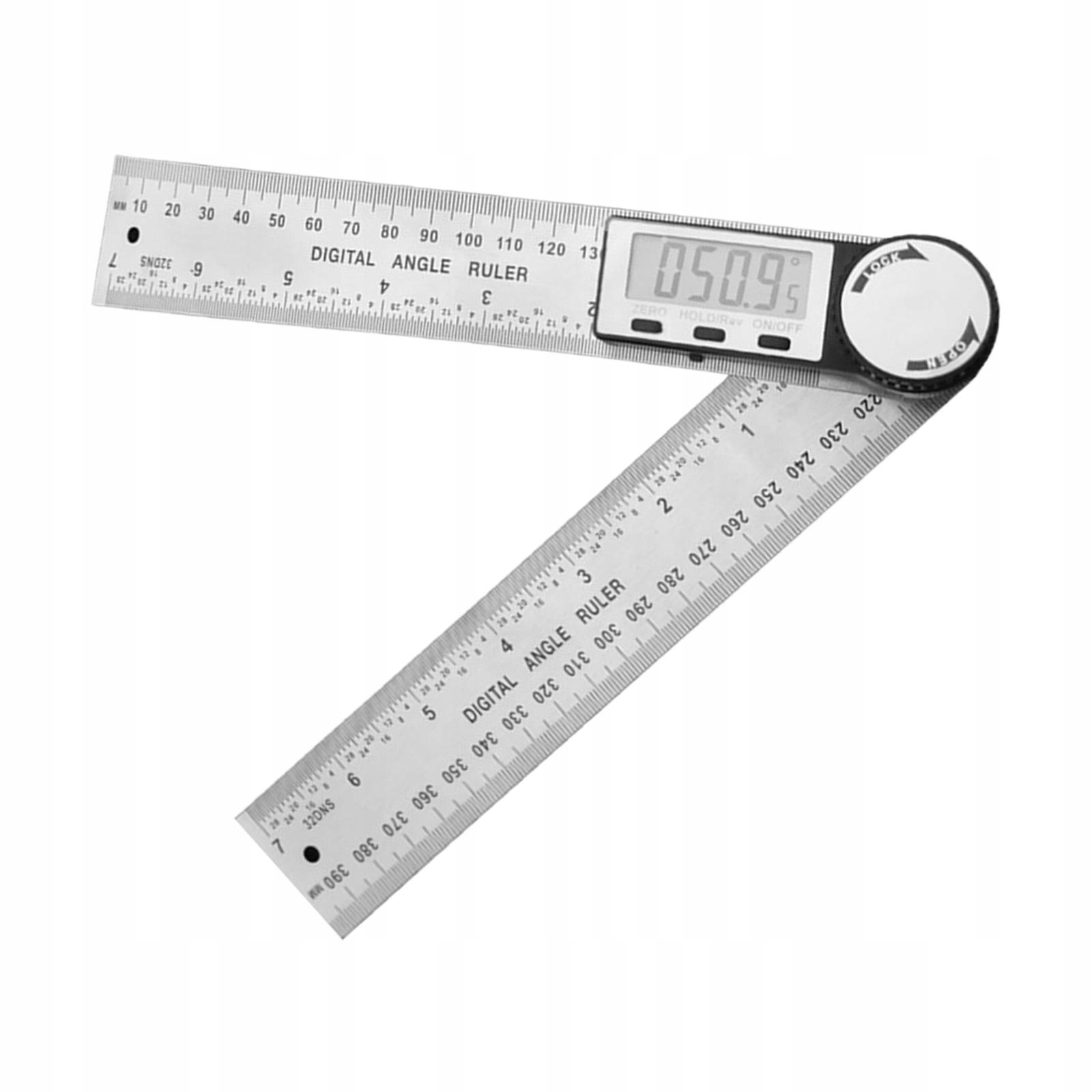 Linijka 2 w 1 Cyfrowy kątomierz Miernik Goniometr Linijka Stal nierdzewna Długość 0 m