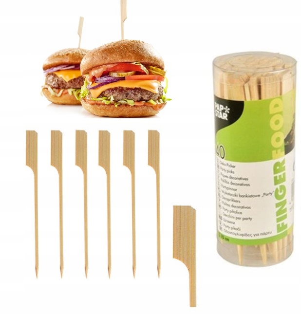 

Patyczki bankietowe bambusowe Golf 10cm 40szt