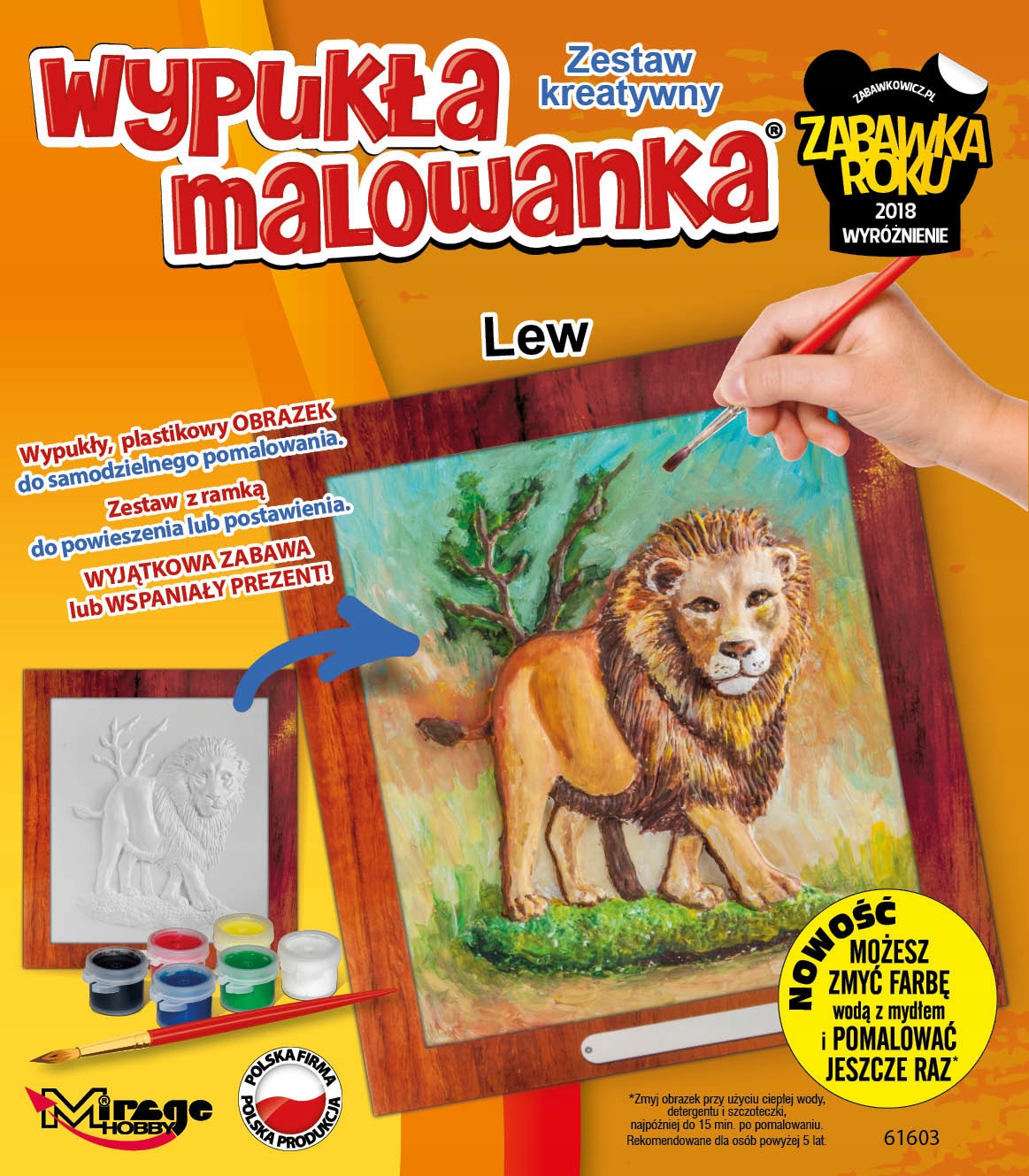 

Wypukła Malowanka Zoo - Lew Zestaw Kreatywny