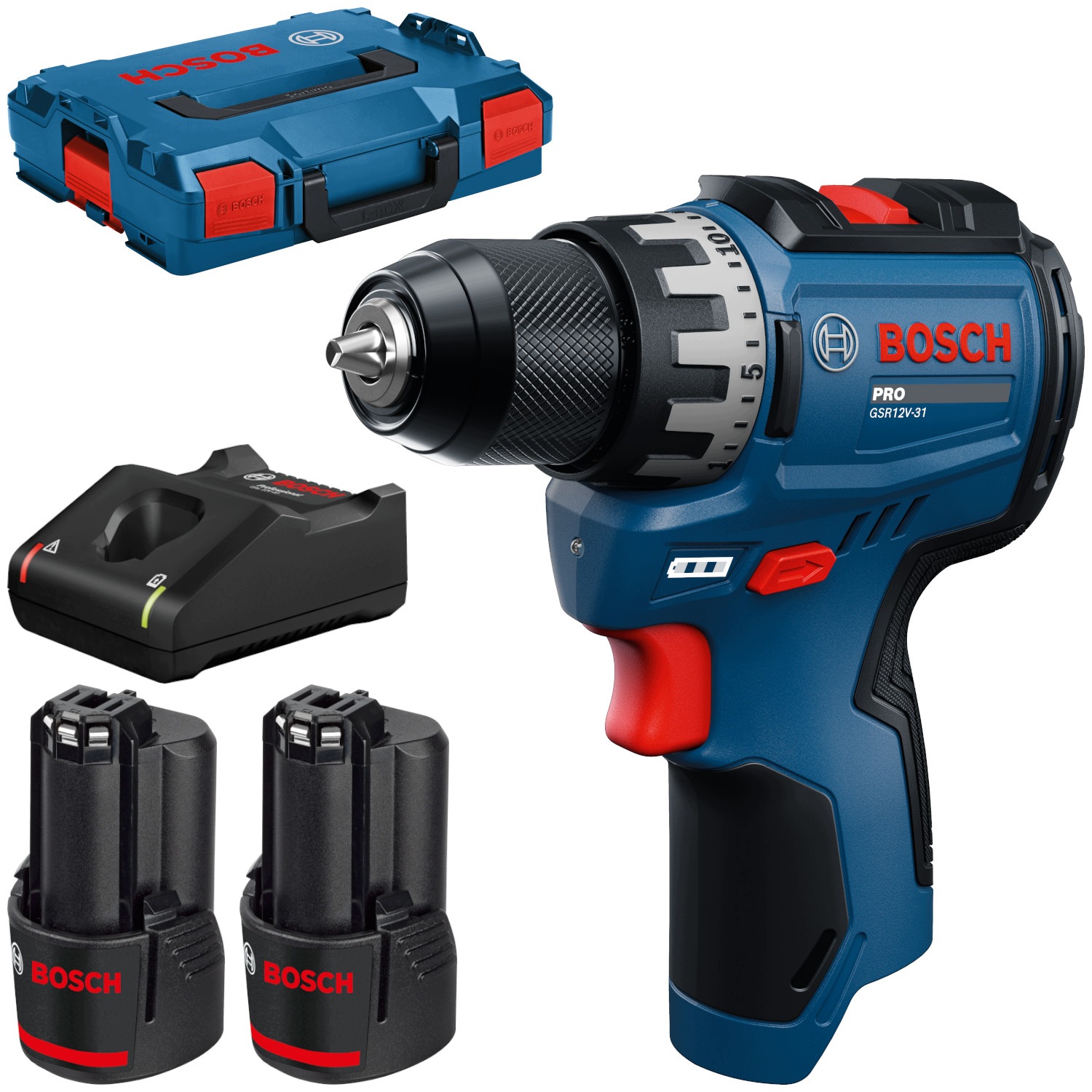 Bosch Gsr 12V-31 Wkrętarka Akumulatorowa 12V 50Nm 2xAKU 2.0Ah 06019S6013