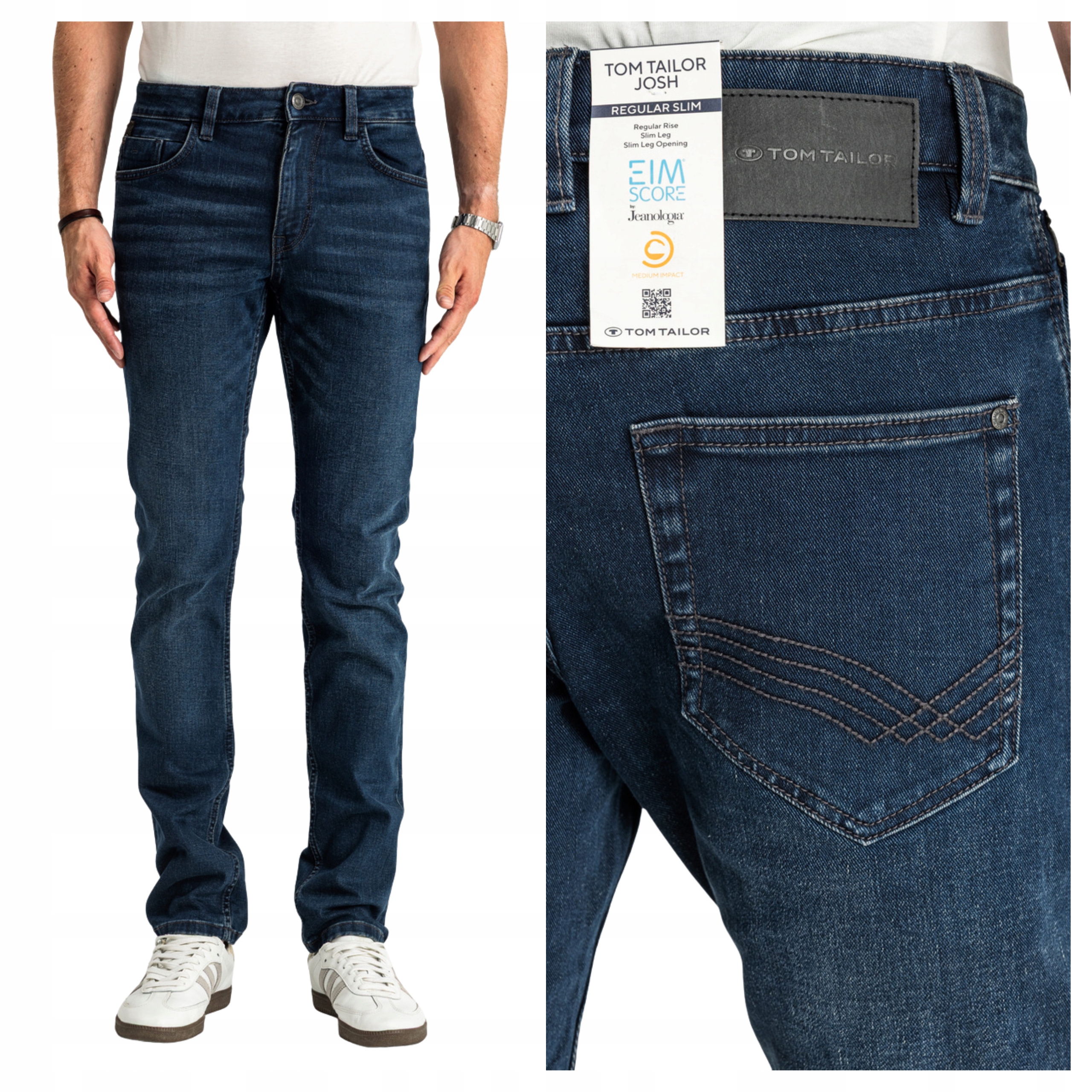 Tom Tailor Ttjosh Pánské kalhoty Džíny Přiléhavé Slim Fit W34 L32