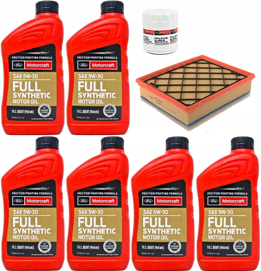 MOTORCRAFT 5W30 6L + FILTRY FORD EDGE 2,0 15-20