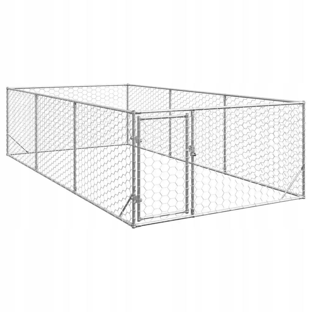 Levně Venkovní psí bouda s dveřmi 2x4x1 m Ocel o