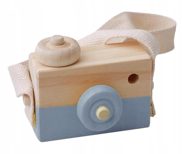 

Drewniana zabawka z drewna aparat fotograficzny n