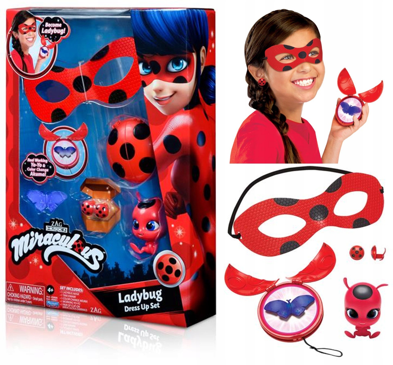 

Zestaw przebranie Miraculous Biedronka maska yo-yo