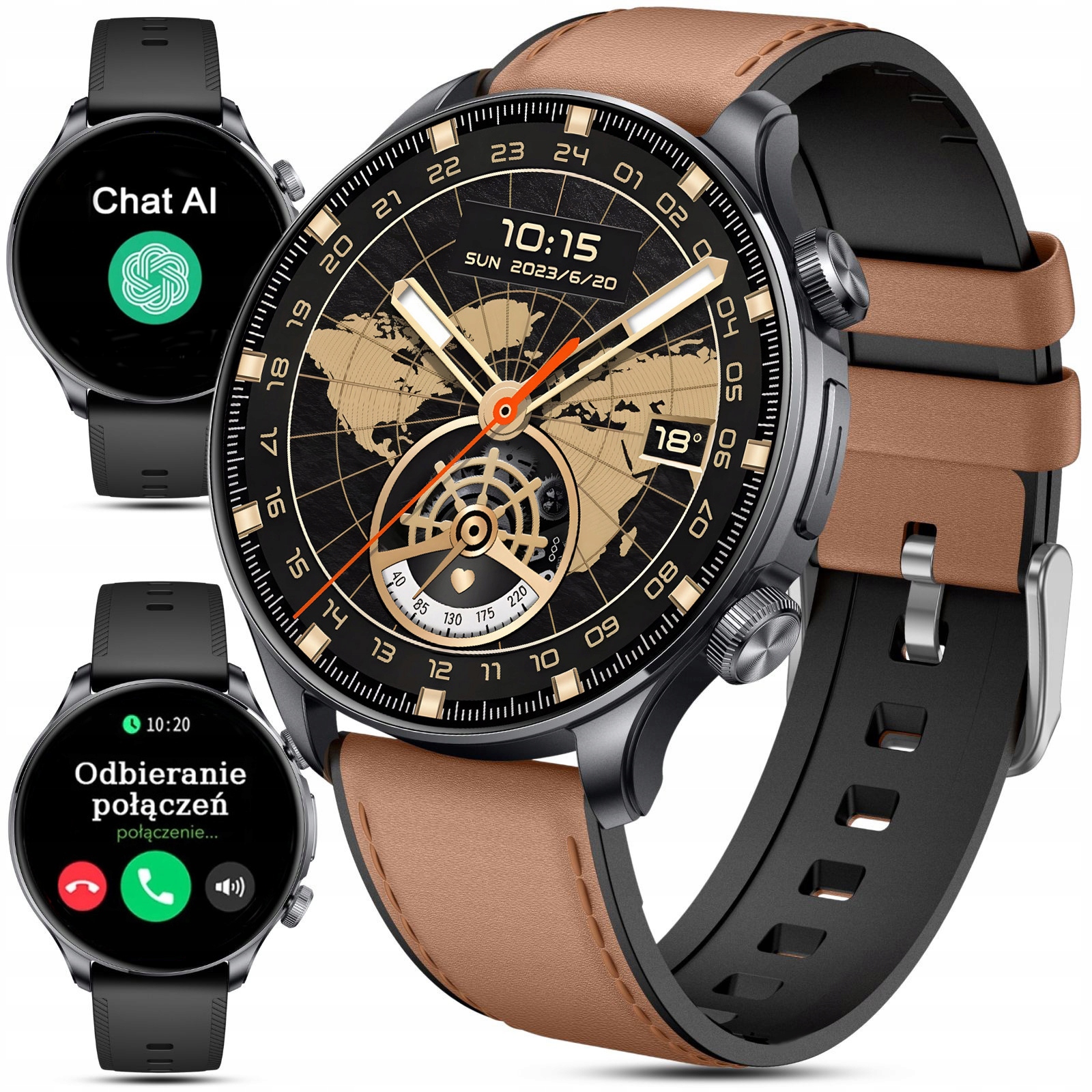 Pánské hodinky Chytré Hodinky Gravity-rozhovorový Kompas Barometr Always Display Ai