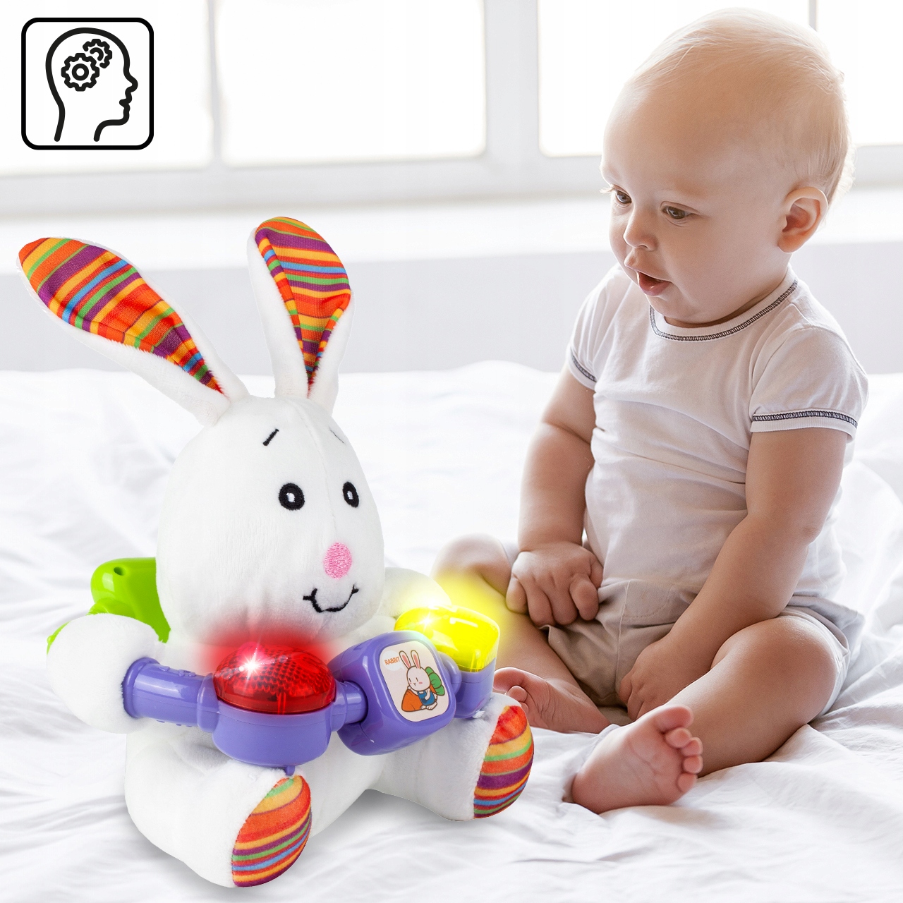 KRÓLIK PLUSZOWY KRÓLICZEK INTERAKTYWNY MÓWI ŚPIEWA PLUSZAK ŚWIECI ŚWIATŁA Certyfikaty, opinie, atesty CE EN 71