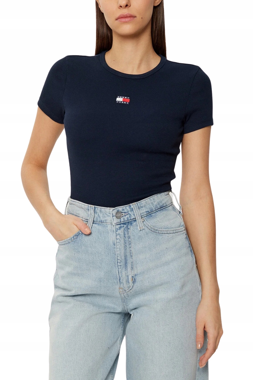 Tommy Jeans Tmavě modré dámské tričko XL