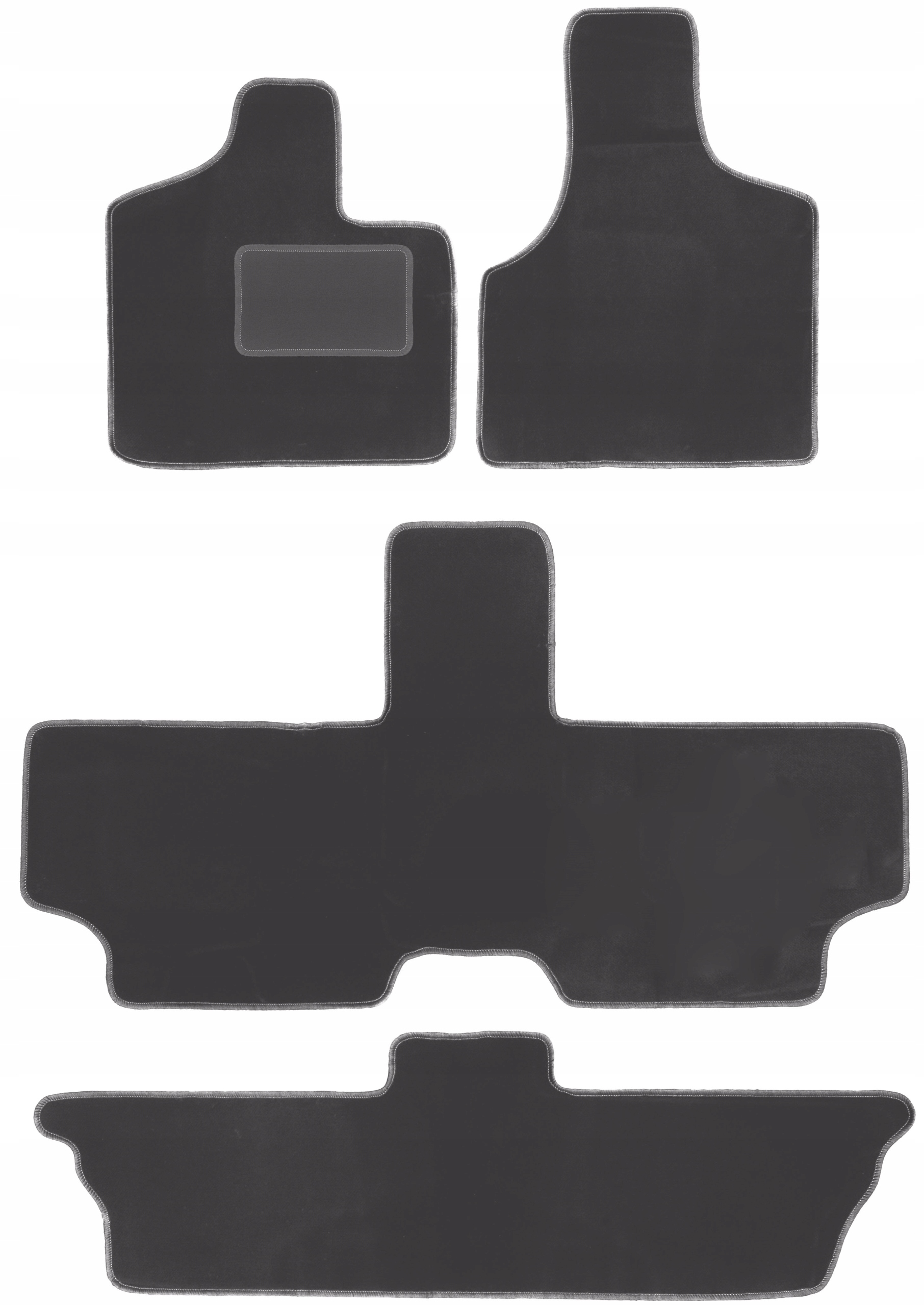 Килимки Графіт для Dodge Grand Caravan III 7OS 01-