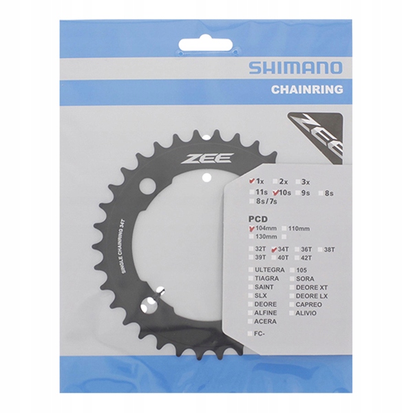 Zębatka Shimano FC-M640 34T czarna 10s