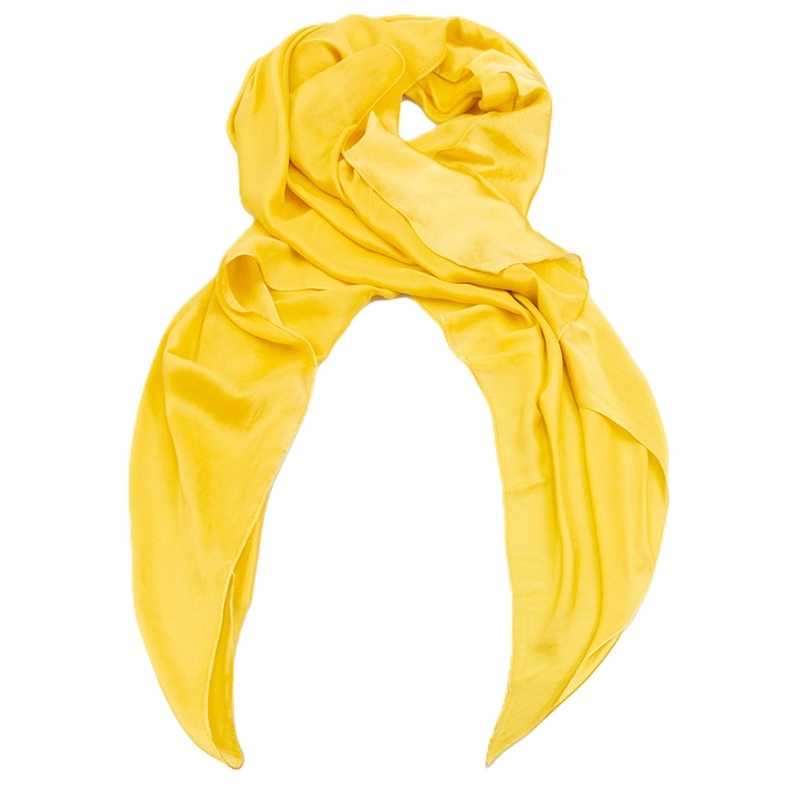 Šála Dámská Elegantní Hedvábná 55 x 175 cm Velká Žlutá Módní Měkká