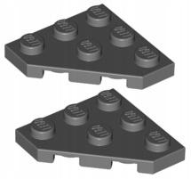 

Lego Płytka 3x3 Narożna C. Szara (2450/4210897) x2