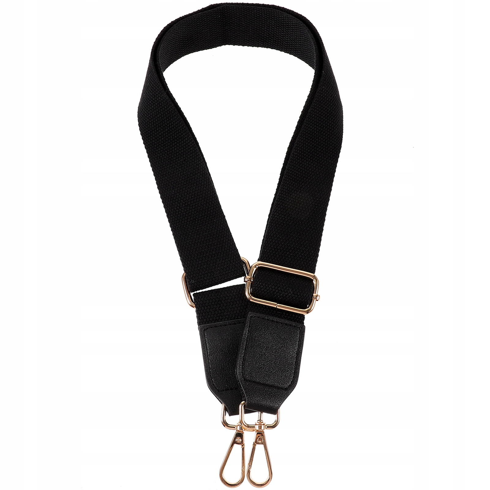 MODNY CZARNY PASEK DO TORBY NA RAMIĘ, Z REGULACJĄ DŁUGOŚCI I WYTRZYMAŁY