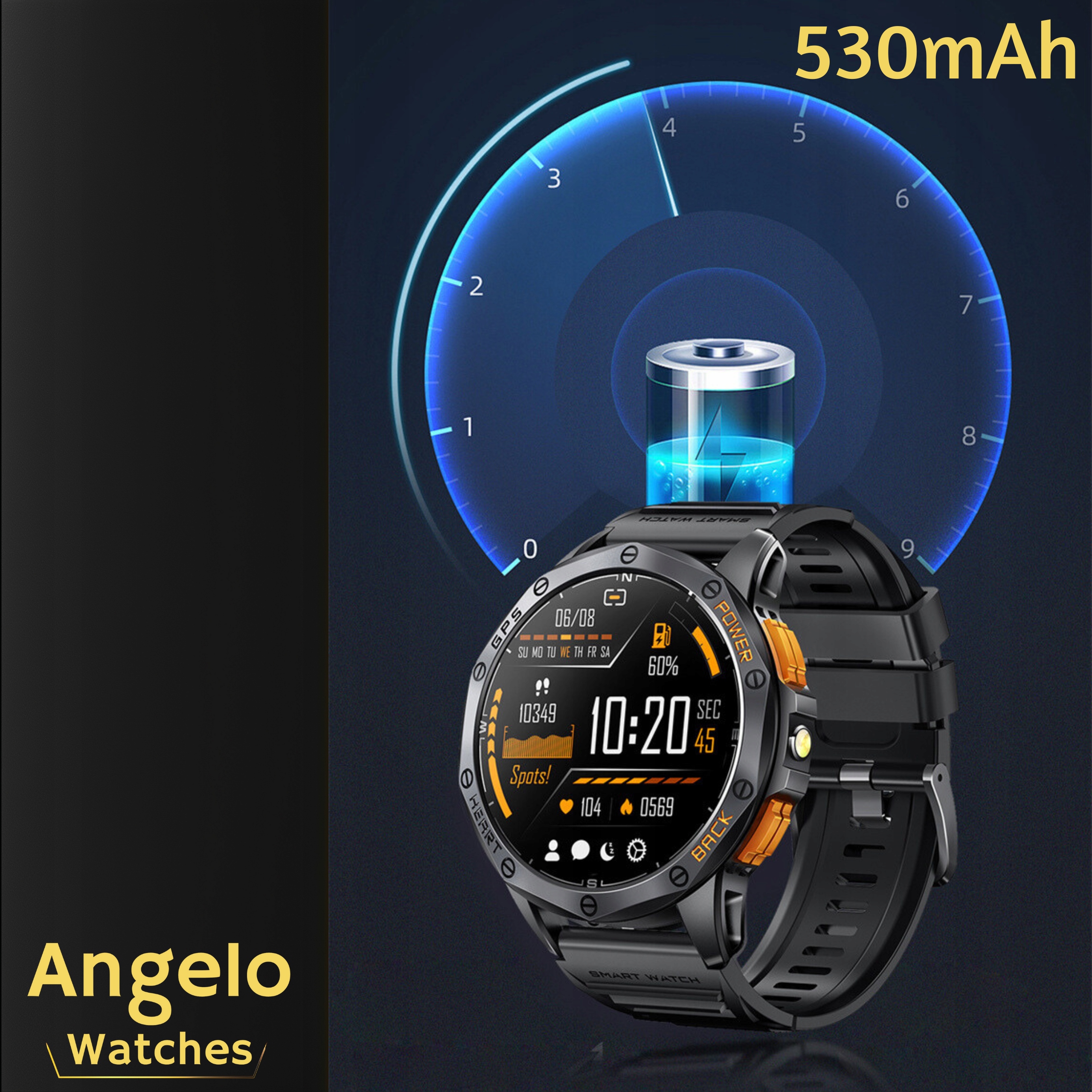 СМАРТ-ГОДИННИК ЧОЛОВІЧИЙ GPS МЕНЮ ПОЛЬСЬКИЙ ВОДОНЕПРОНИКНИЙ СПОРТИВНИЙ РОЗМОВНИЙ РОЗУМНИЙ ГОДИННИК EN