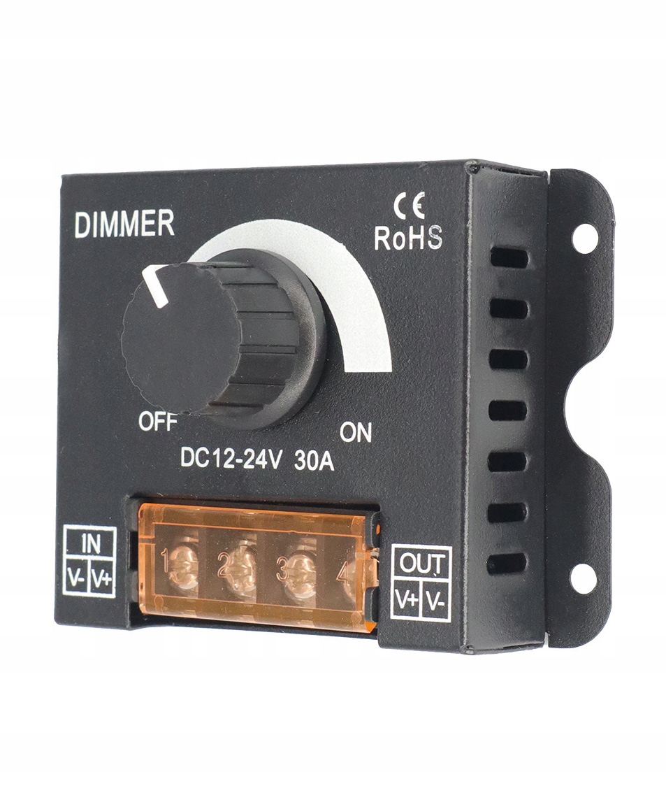 STEROWNIK ŚCIEMNIACZ LED DIMMER TAŚMA LED 30A 360W MEGA MOCNY PROFESJONALNY