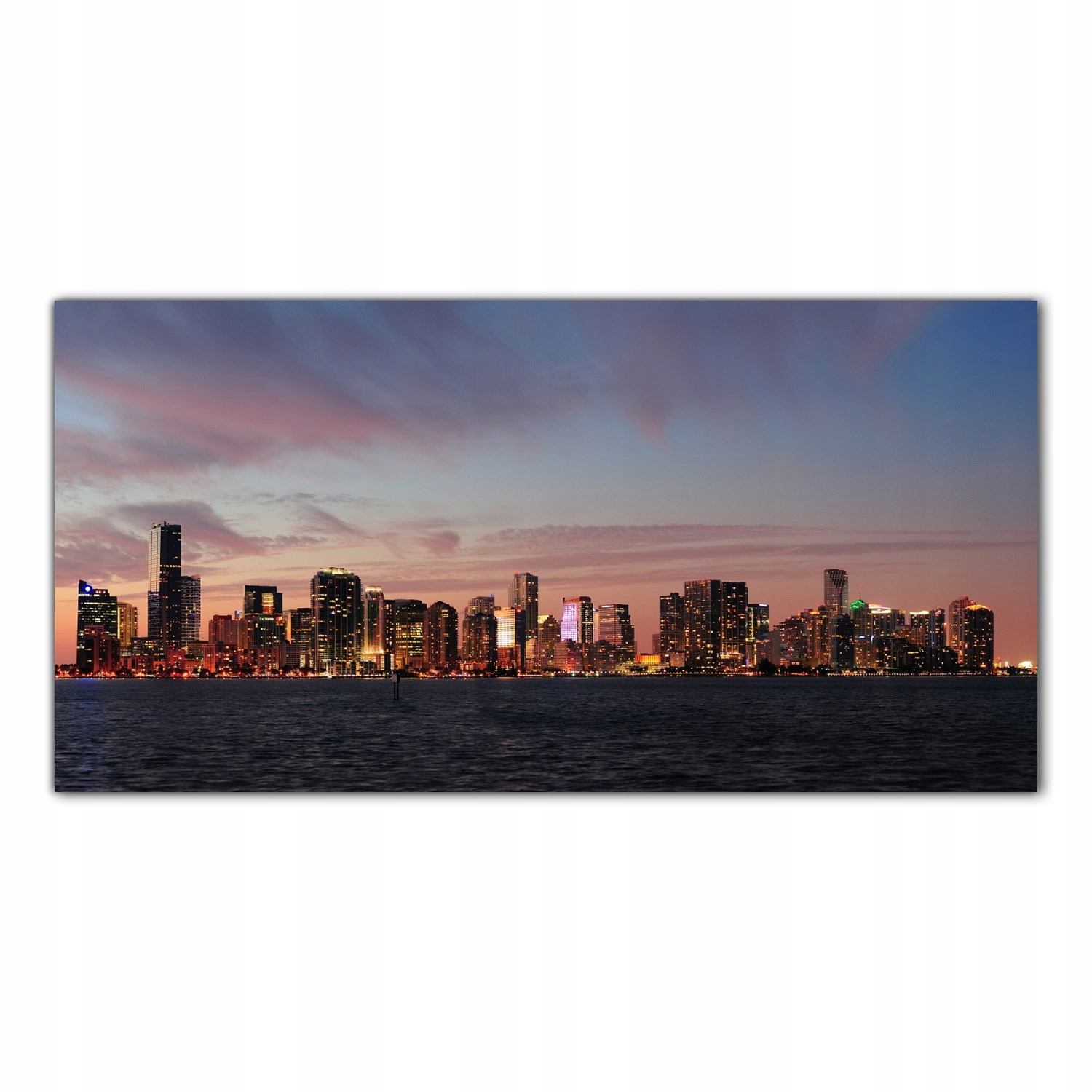 Miami Krajina Noc 100x50 Skleněný panel do kuchyně