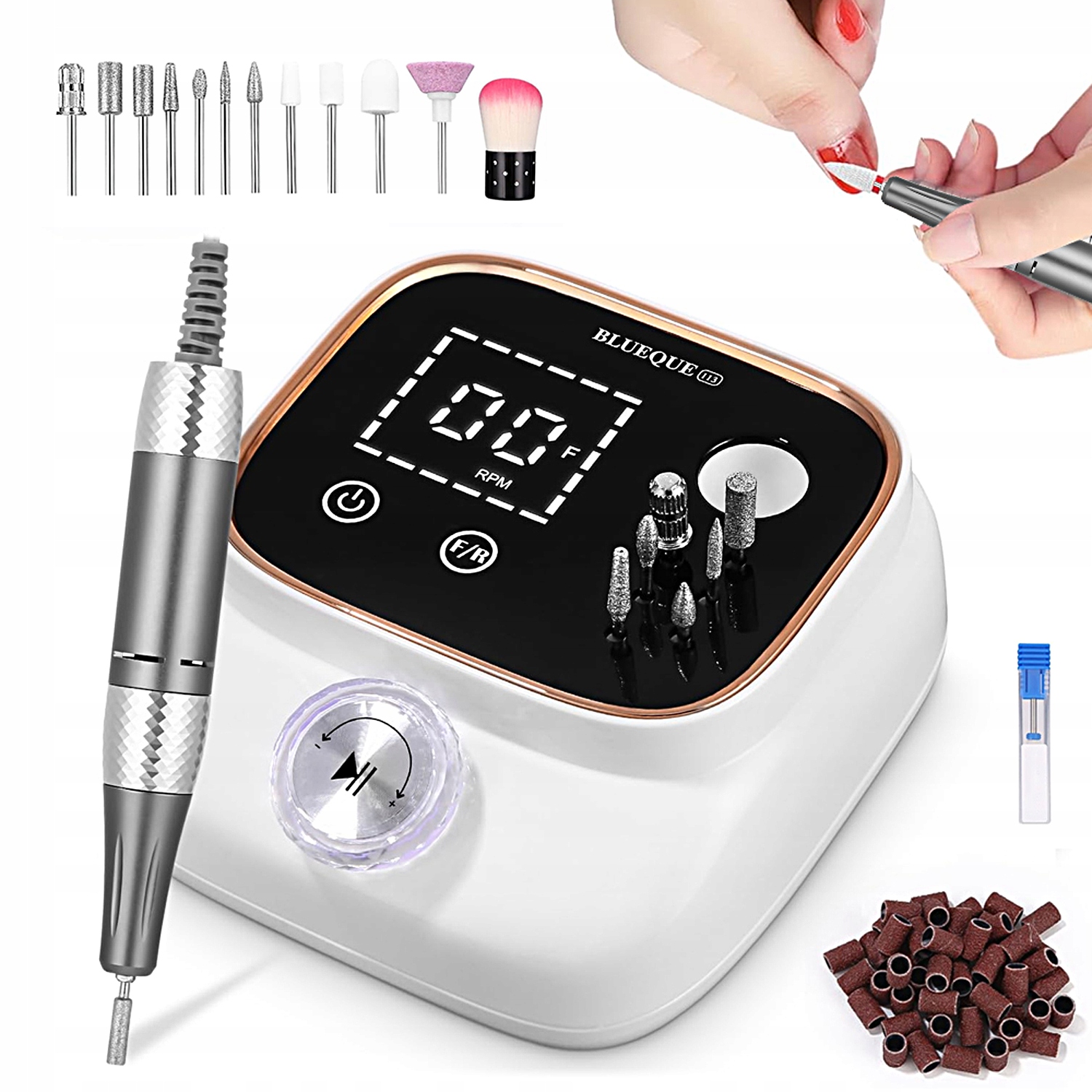 Pilník Na Nehty Tichý 11 Brusných Hlavic 45000 Rpm