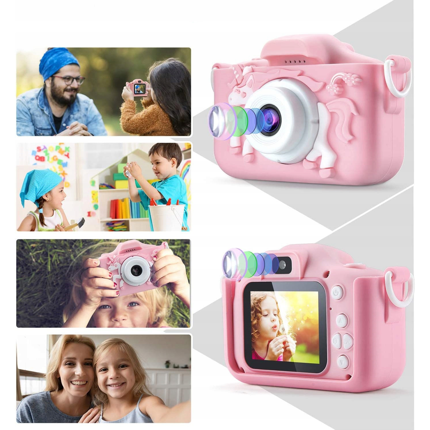 CYFROWY APARAT DLA DZIECI APARAT JEDNOROŻEC, DZIECIĘCY APARAT FOTOGRAFICZNY Minimalny wiek dziecka 2