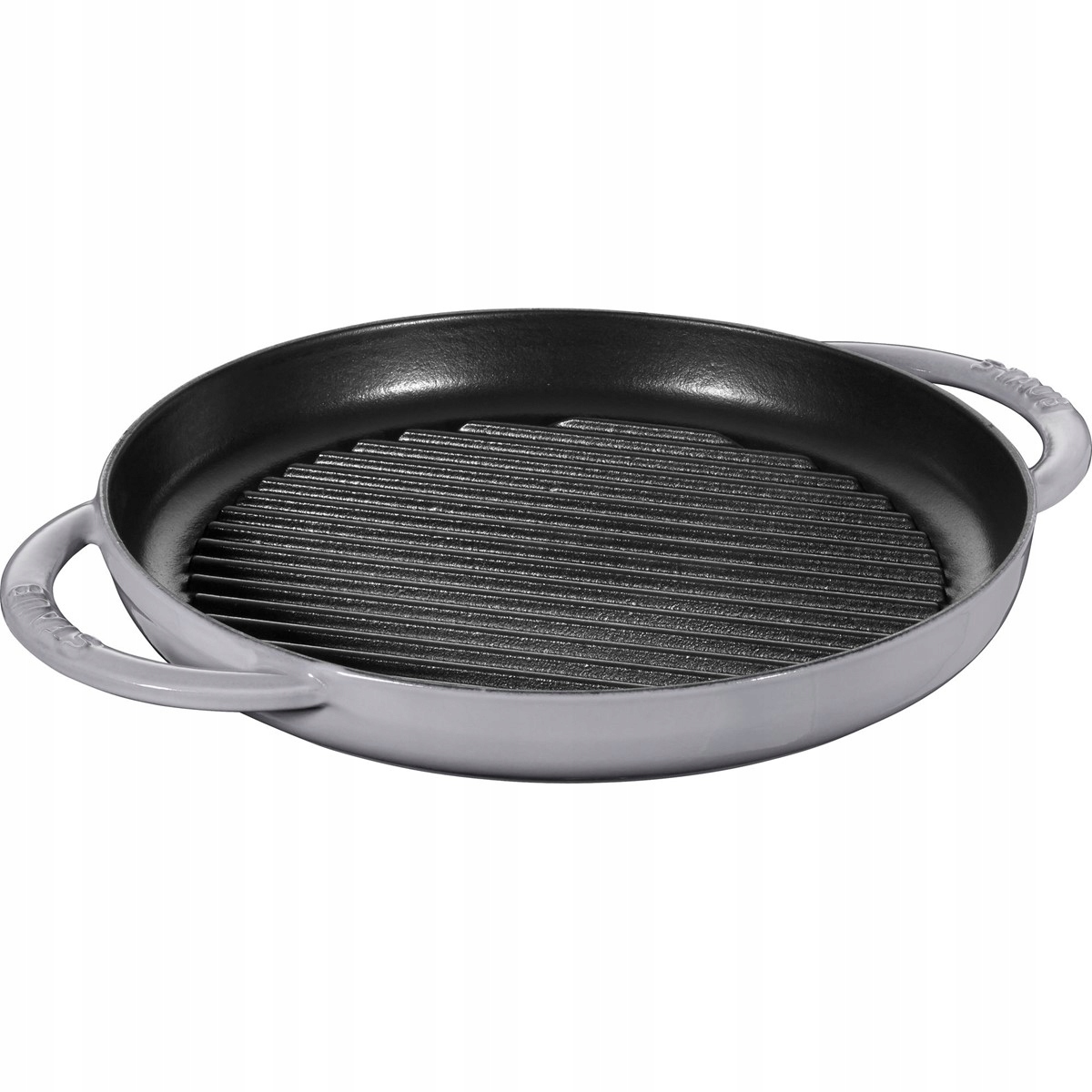 

Staub Okrągła patelnia żeliwna grillowa 26 grafit