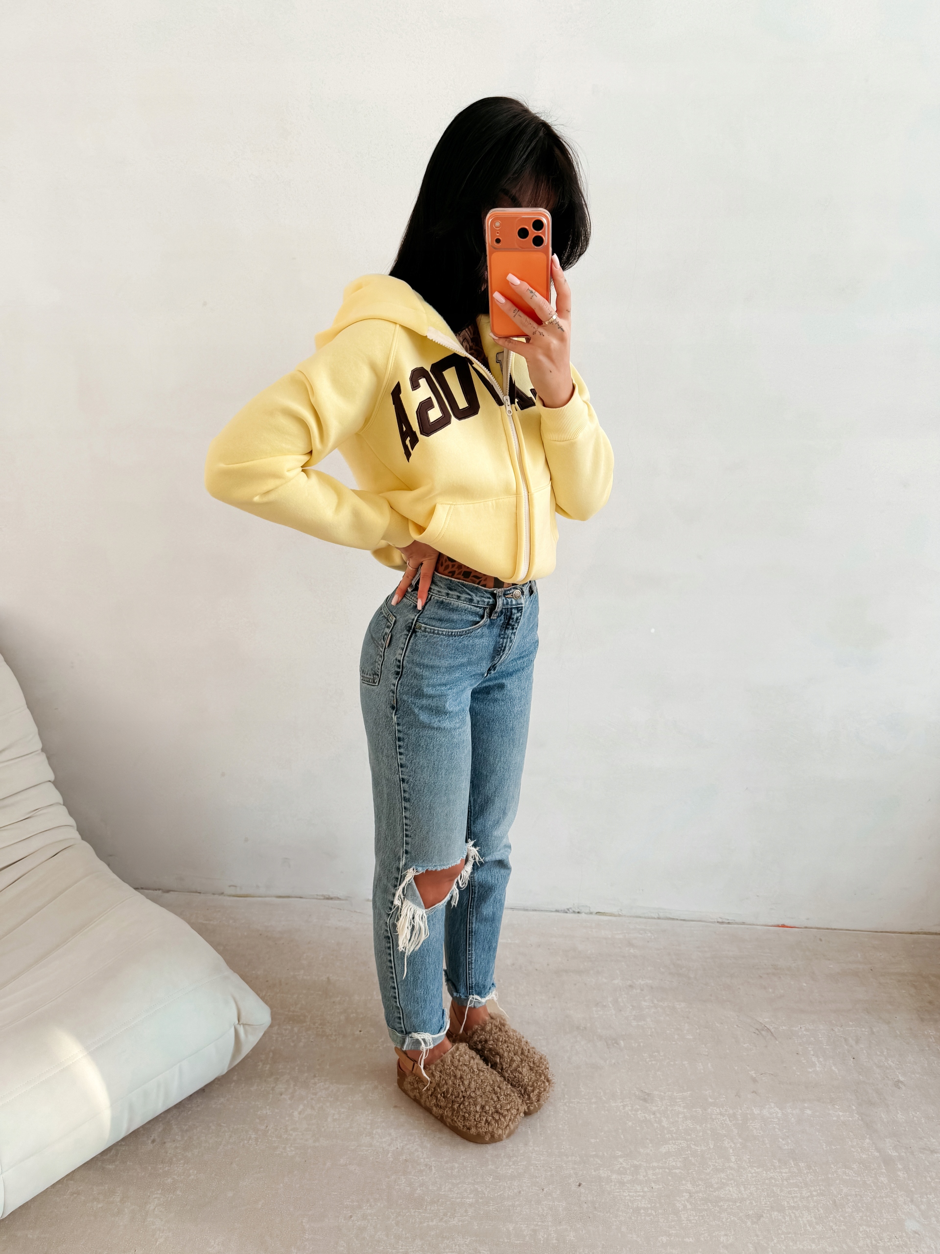 Mikina Iris Olavoga Žlutá M