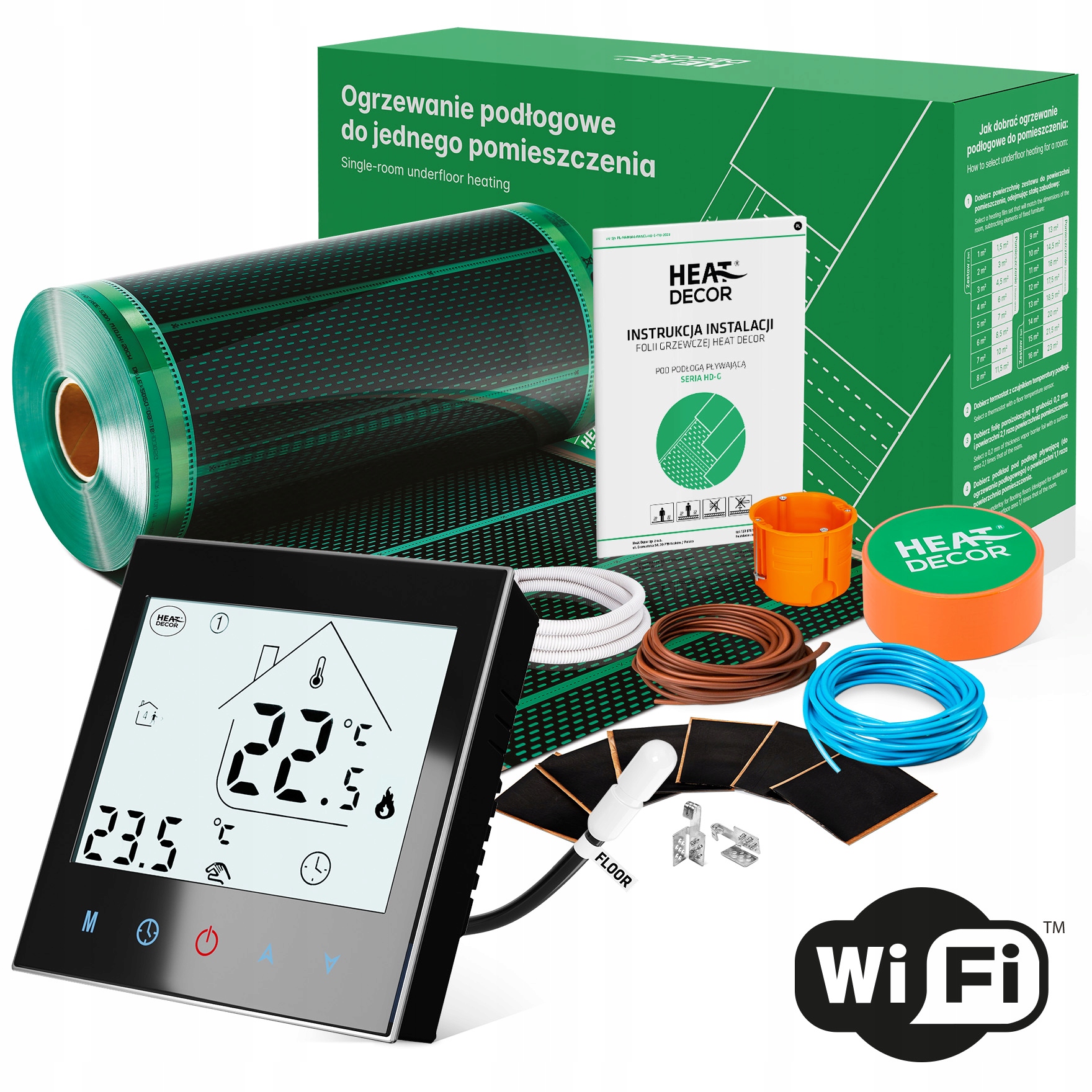 Folia Grzewcza Hd-g Termostat T1000.B.WIFI 60 W/m² Zestaw 16 m²