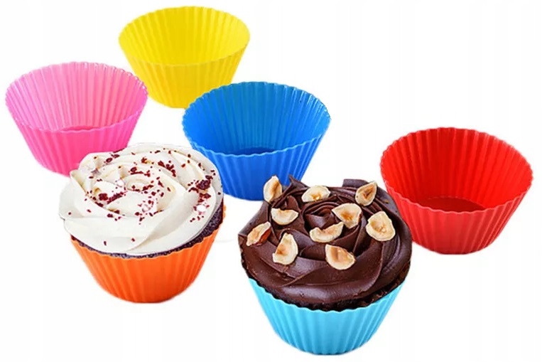 FOREMKI SILIKONOWE BABECZKI MUFFINY ZESTAW 12 SZT Kod producenta DO PIECZENIA BABECZEK MUFFINEK PAPILOTKI