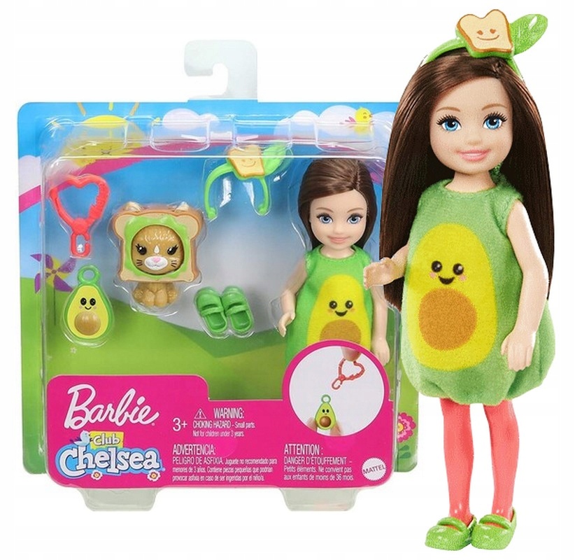 

Lalka Barbie Chelsea Kostium Awokado kotek GJW31